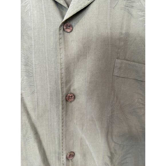 Tommy Bahama Hawaiian Men's XL Silk Linen Blend Green Button Up Shirt 2253 - Picture 5 of 10